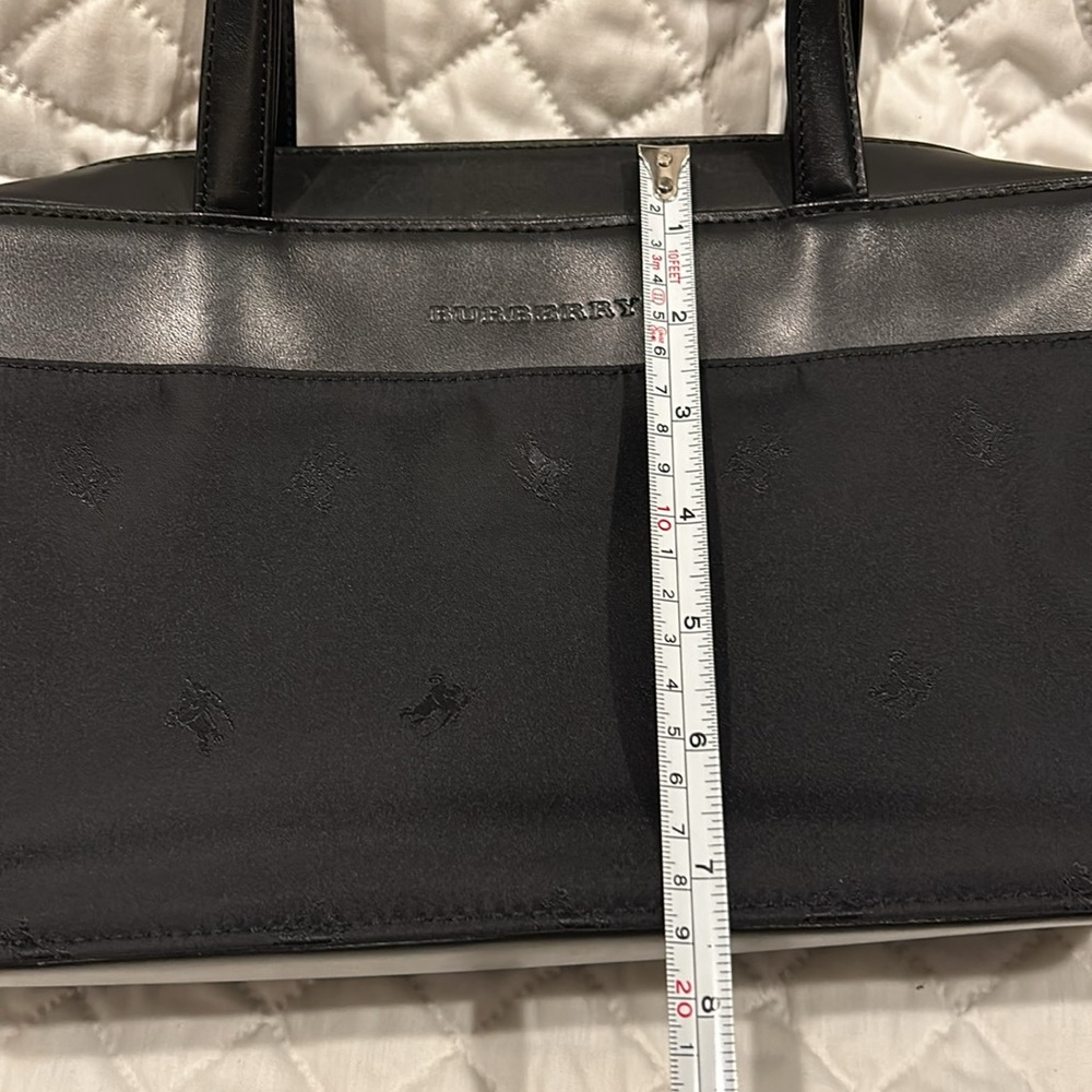 Burberry Satchel - black nylon/leather upper part and handles - Picture 10 of 15